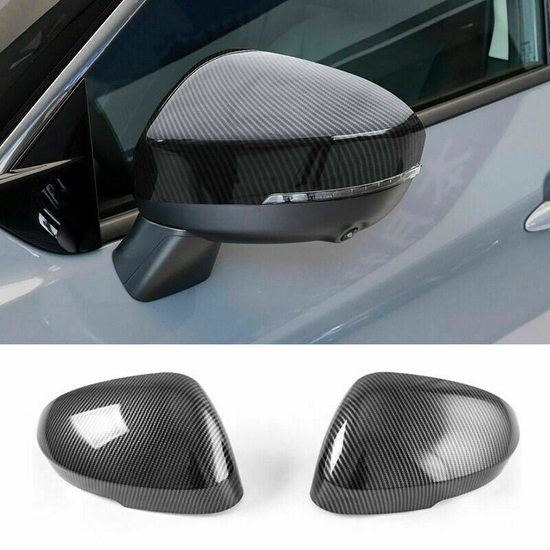 Carbon Fiber Color RearView Side Mirror Cover Caps for Nissan Rogue 2021-2023