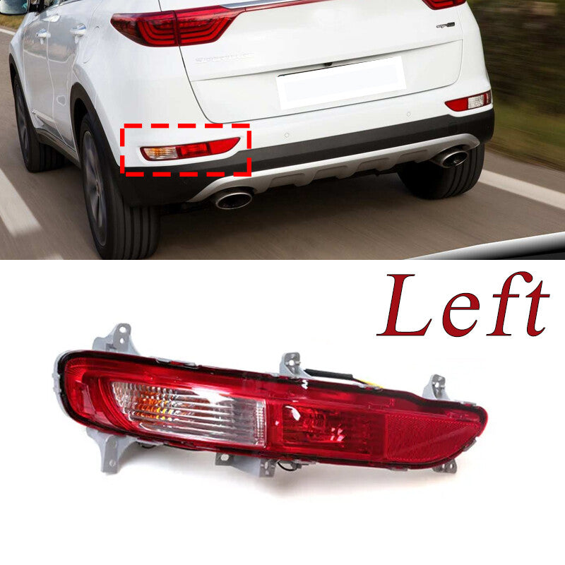 LED left rear bumper taillights for Kia K5 Sportage 2016, 2017, and 2018 models.