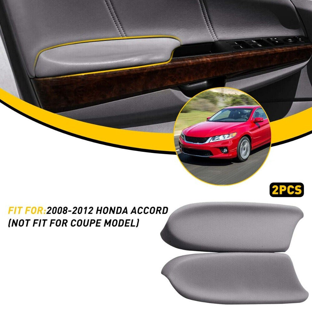 Suitable for 2008-2012 for Honda Accord sedans - 4 door panel armrests, PU leather, grey - n