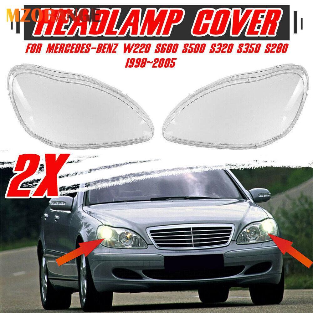 2¡Á F¨¹r for Mercedes-Benz W220 S600 S500 S320 1998-2005 Scheinwerferglas Linse L+R