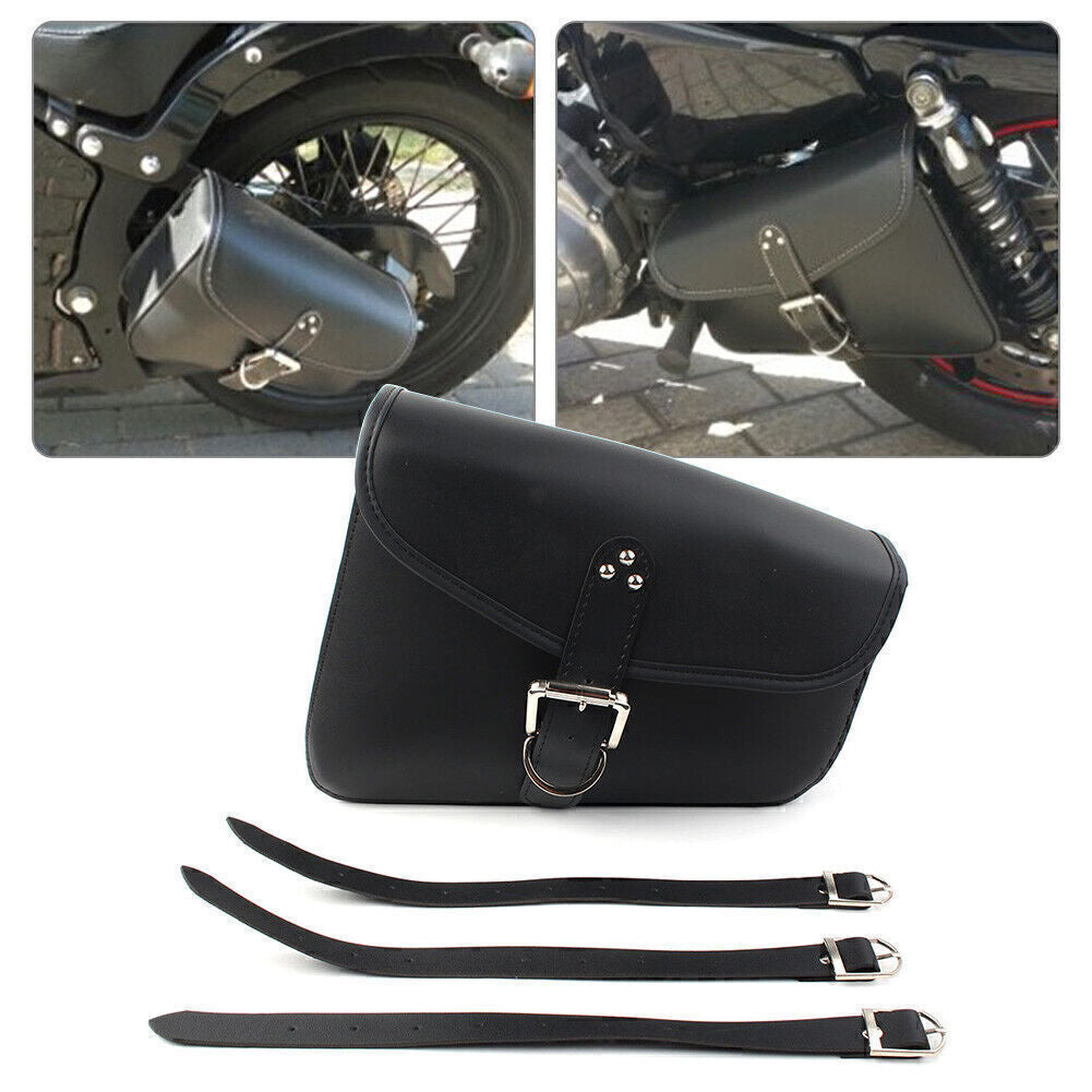 for Harley Davidson Sportster XL883, XL1200 Right Side PU Leather Saddlebag Bag Q