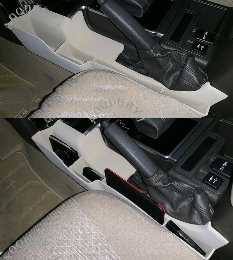 for Toyota Prado 2018-21 Black/Beige for Seat Crevice Gap Storage Box Organizer Left