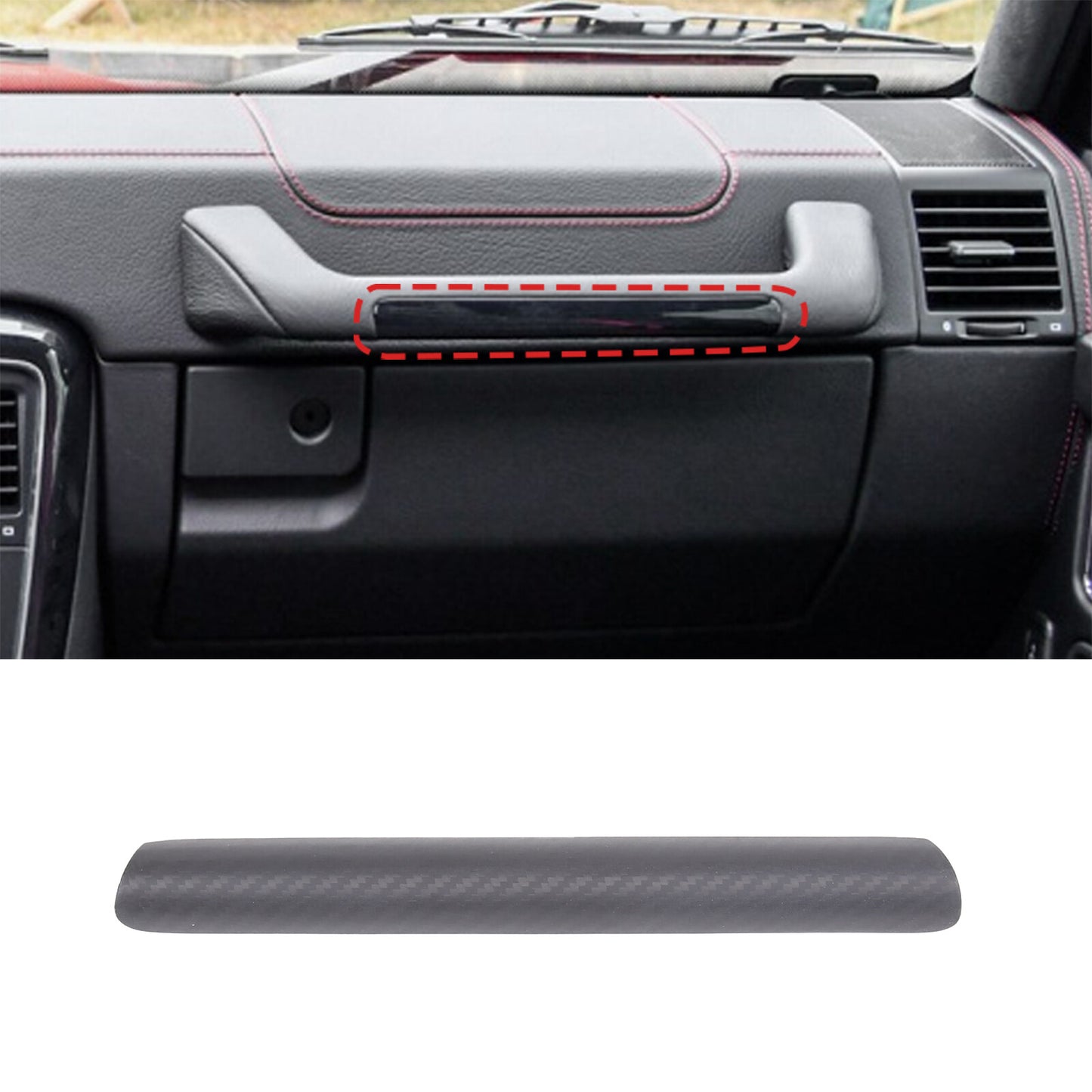 Dry carbon fiber Copilot handle panel trim for G-Class W463 G500 2007-2018- n