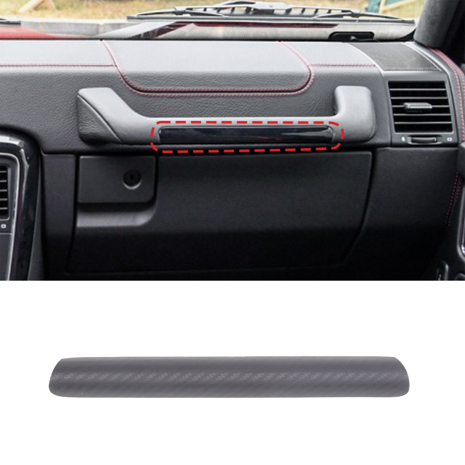 Dry carbon fiber Copilot handle panel trim for G-Class W463 G500 2007-2018- n
