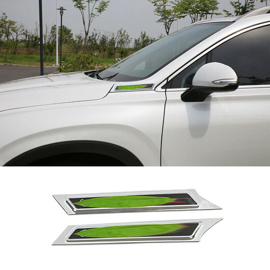 for Hyundai Santa Fe 2019-2022 Chrome Front Side Vent Fender Cover Trim decor 2x