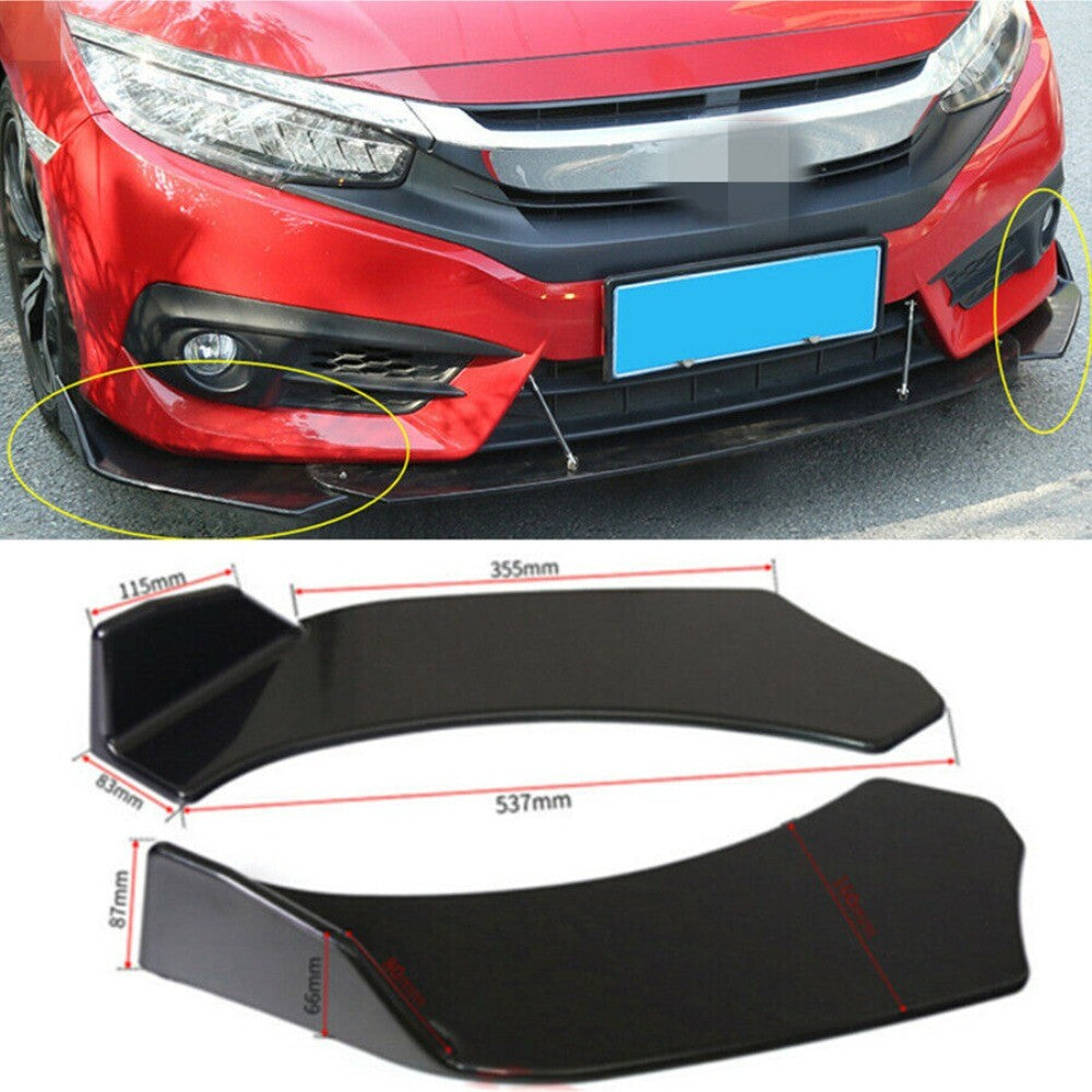 Car Front Bumper Splitter Body Protector Lip Diffuser Guard Spoiler Parts Black. n