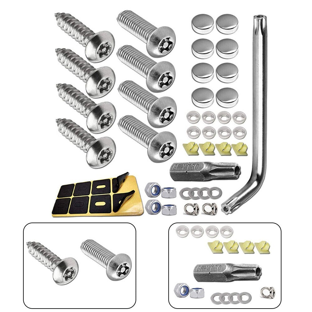 20) Stainless Steel Screws for Securing License Plates Anti Theft
