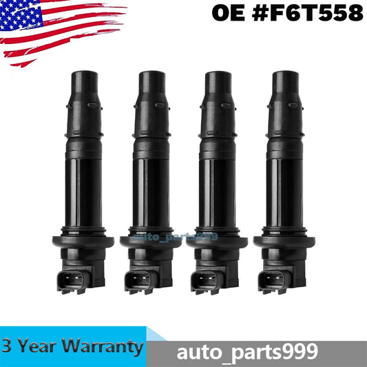 4 Ignition Coils for Yamaha 2002-2006 YZF-R1 YZF-R6 Vmax 1700 FZ1 FZS1 F6T558- n