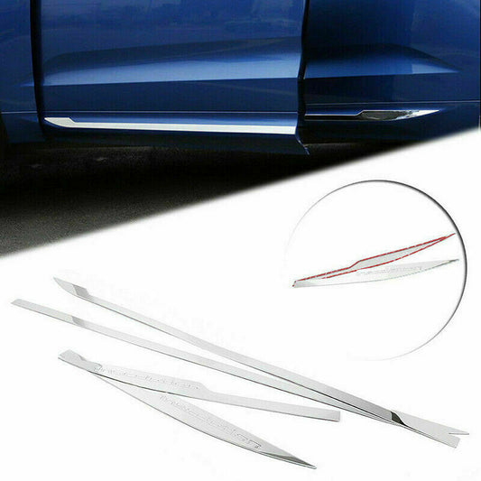 4X for Volvo XC60 2018-2021 Chrome Car Side Door Body Bottom Molding Cover Trim