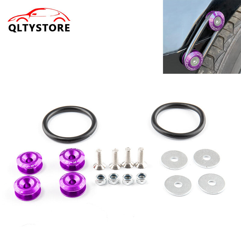JDM Quick Release Fasteners Bumper Trunk Fender Hatch Lids Kit Aluminum Purple