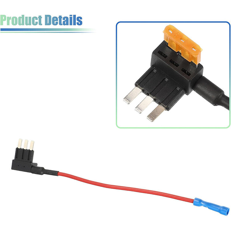 2pcs Car Fuse Tap Add a Circuit Adapter with 2pcs 5A Micro3 ATL Blade Type Fuse