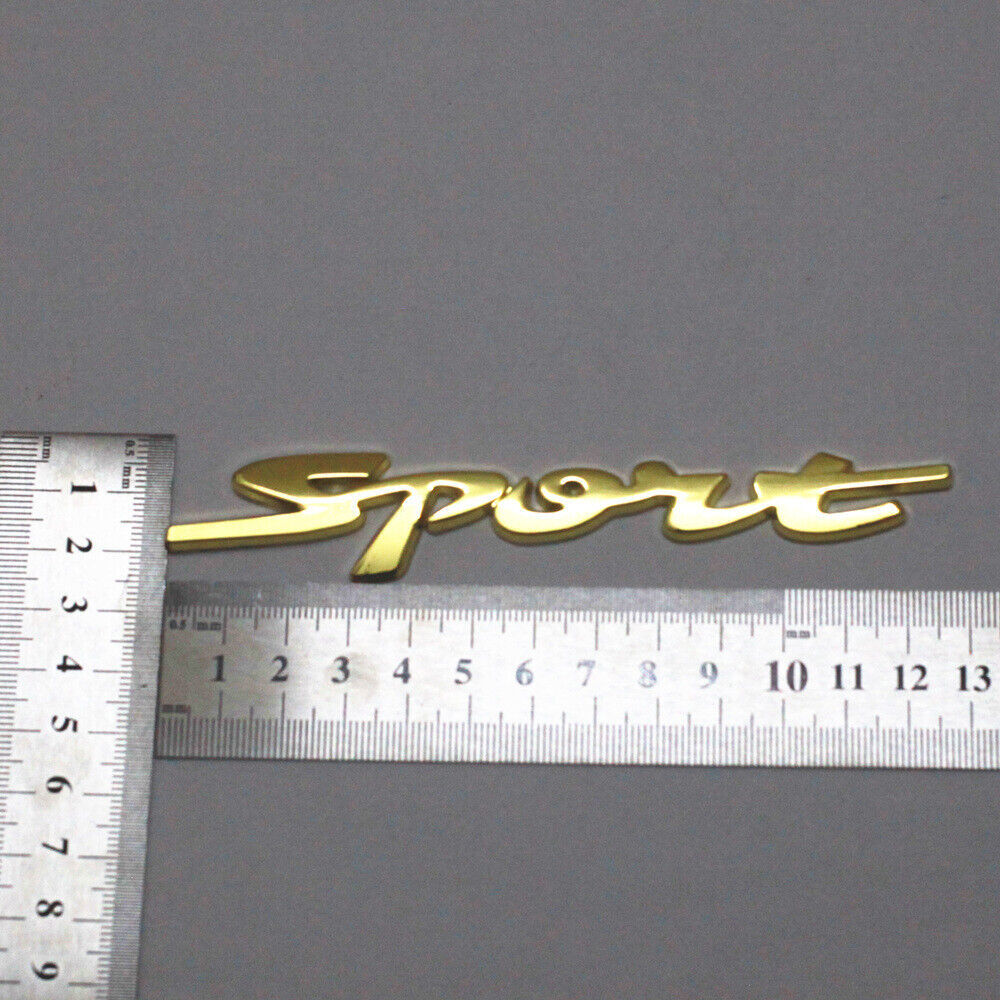 3x Sport Golden Chrome Metal Decal Sticker Badge Emblem Hatchback Car Diesel 4x4