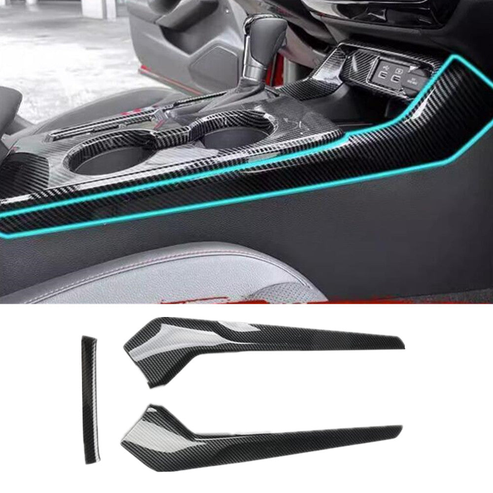 for Honda for CIVIC 2022-2024 ABS Carbon Fiber Gearbox Shift Side Panel Cover Trim B n