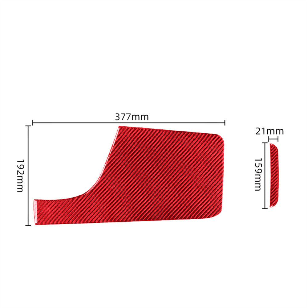 Red Carbon Fiber Center Console Armrest Box Panel Cover for Porsche Taycan 2019+