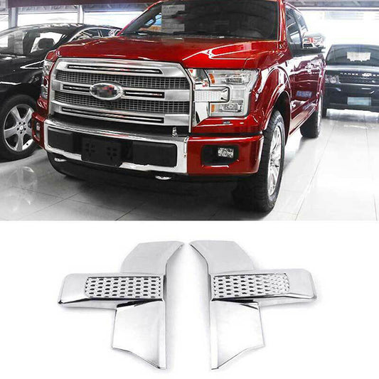 for Ford F150 F-150 2015-2020 Chrome Front Headlight Lamp Strip Cover Trim Decor