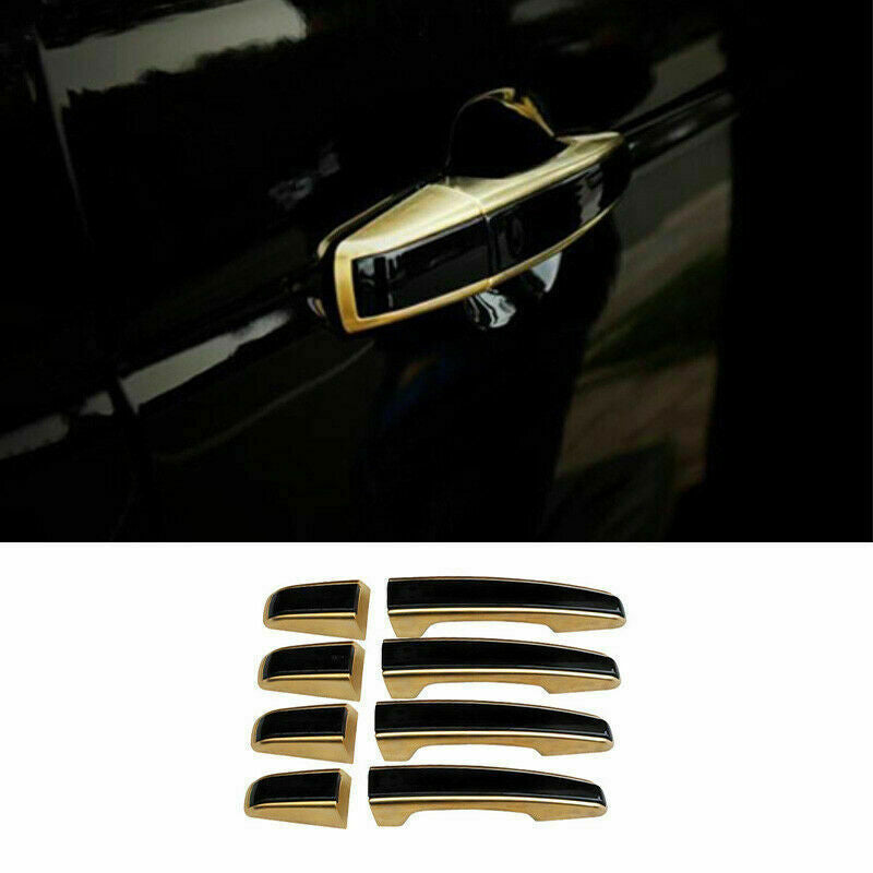 Black Golden External Door Handle Cover Trim 8Pcs for Range Rover L405 2013-2022