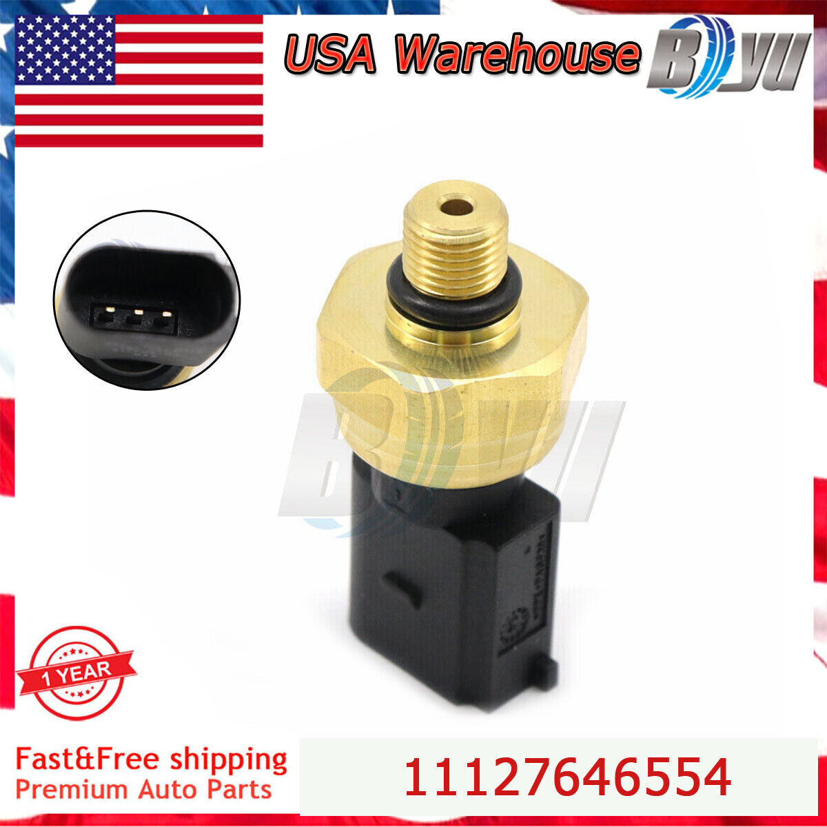 for VW for Audi A4 A6 Quattro for Volkswagen for Jetta 06E906051K New Fuel Pressure Sensor