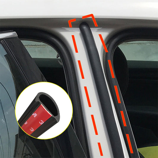 Universal Car B Pillar Door Rubber Seal Strip Noise Reduction Weatherstrip Trim