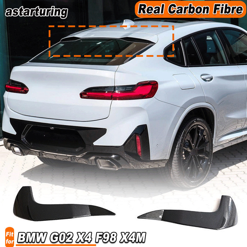 Fit for BMW G02 X4 M40i F98 X4M 2023-2024 REAL CARBON Rear Roof Spoiler Wing Lip