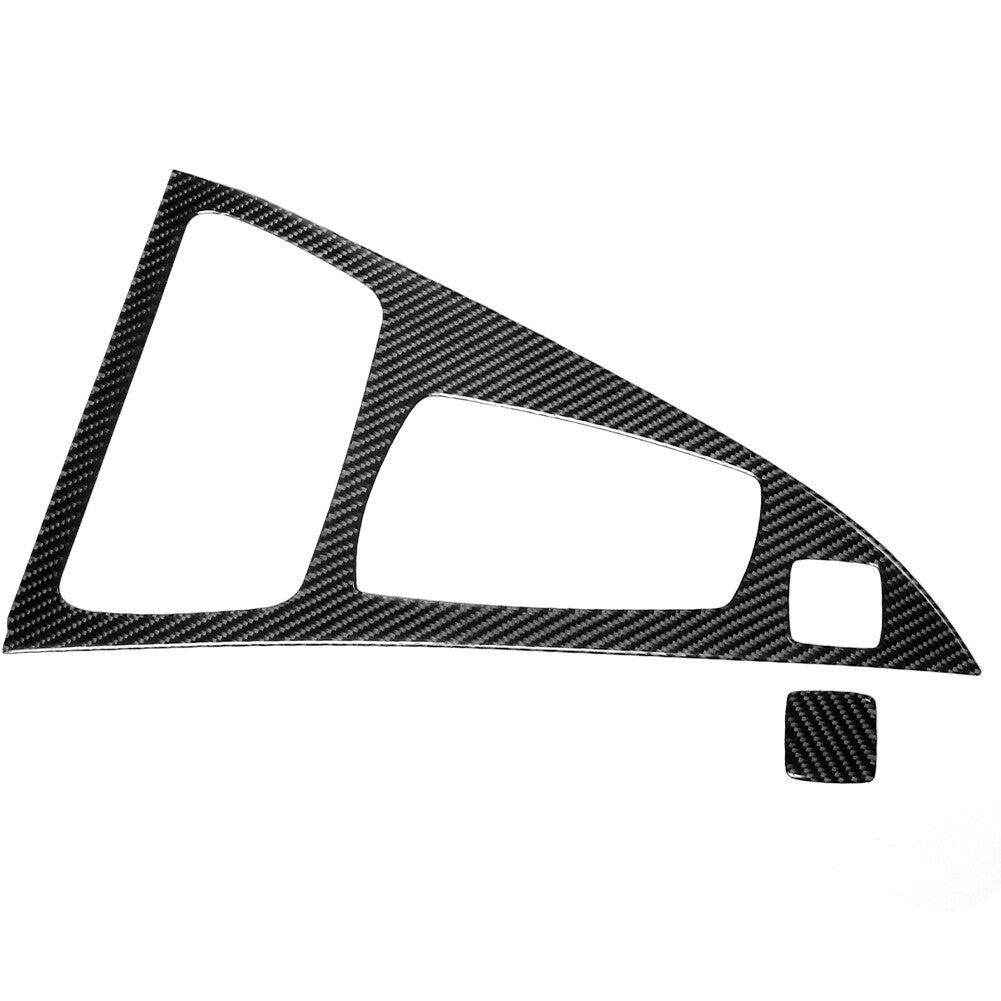 Display Double Flashing Button Trim Cover Carbon Fiber for Audi Q5 2009-2017 v