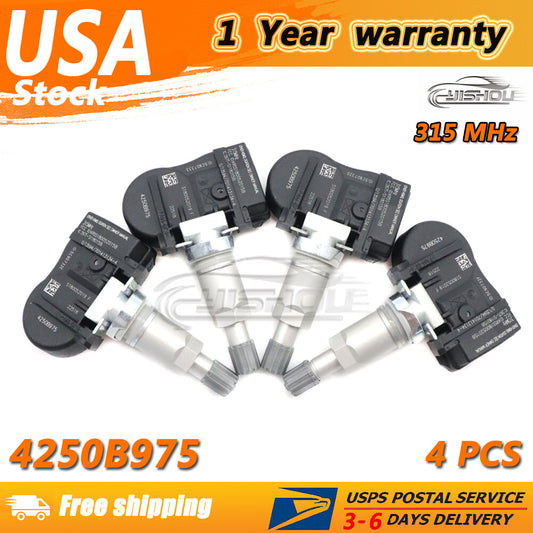 4x TIRE PRESSURE TPMS SENSOR NEW for Mitsubishi Outlander Sport Lancer 4250B975