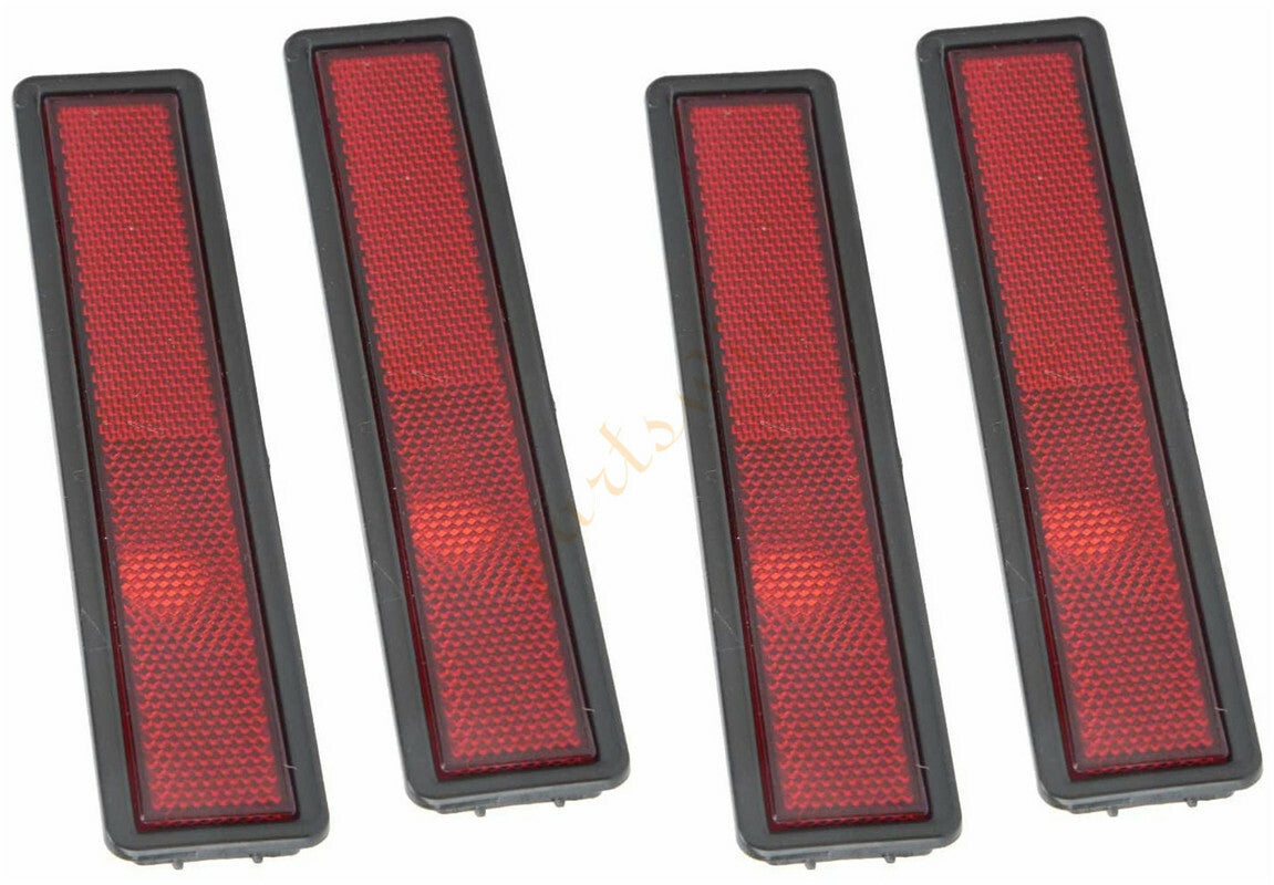 4-piece set of red bumper side marker lights suitable for 1984-1991 E30 3 n