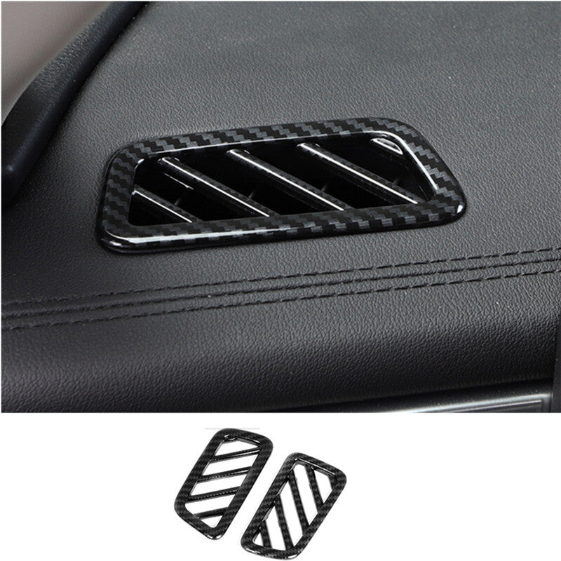Carbon Fiber 2PCS Dashboard Air Outlet Vent Cover Trim Fit for Kia K5 2020-2025