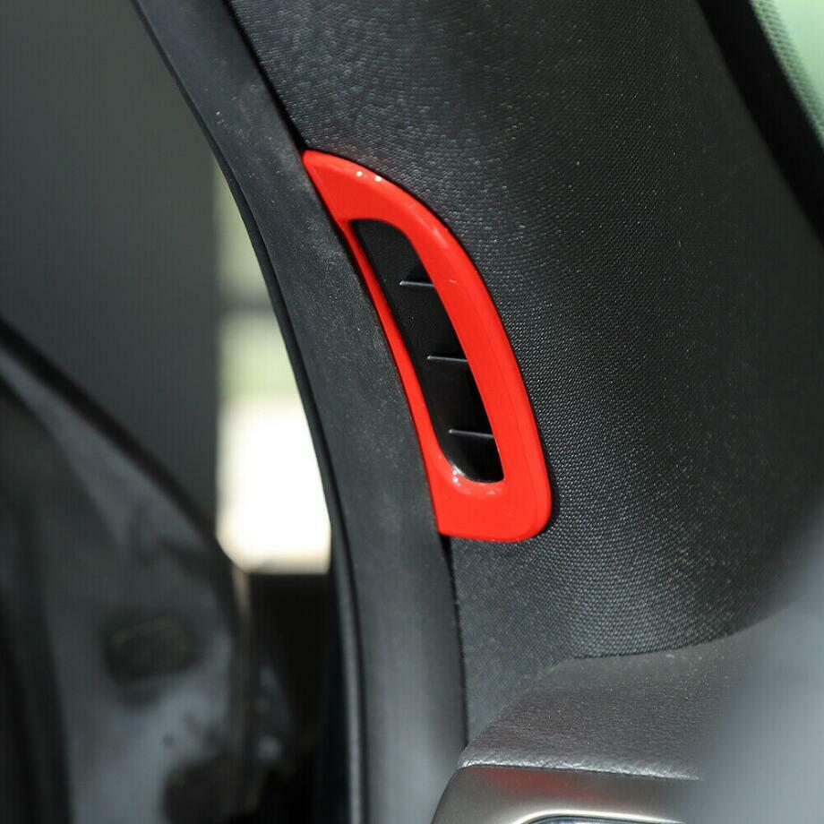 For 2011-2021 for Jeep Grand Cherokee Red Front A-Pillar Air Vent Frame Trim Covers v