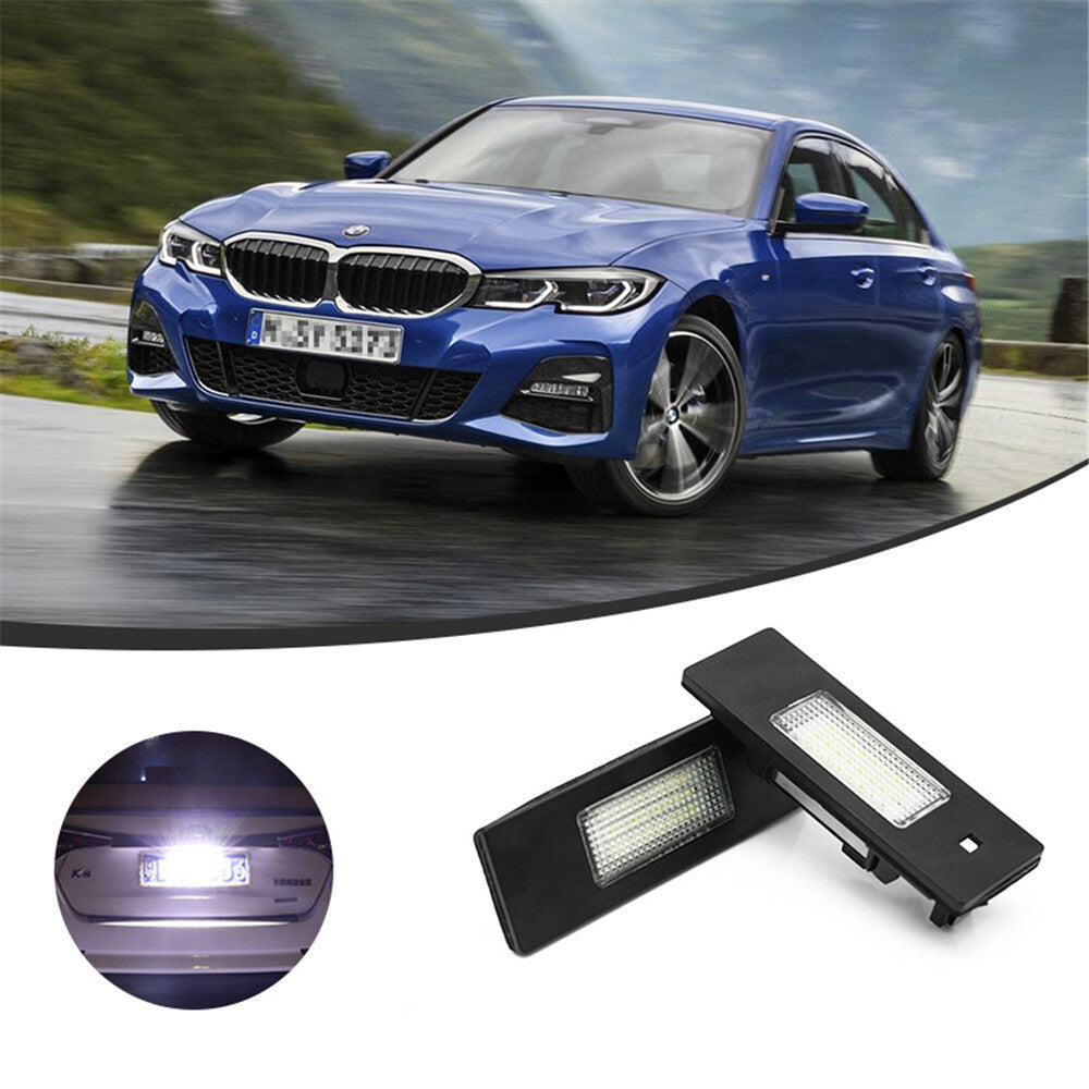 for BMW 1 Series E81 E87 F20 F21 i3 IO1 2x LED PREMIUM license plate lighting 18 SMD