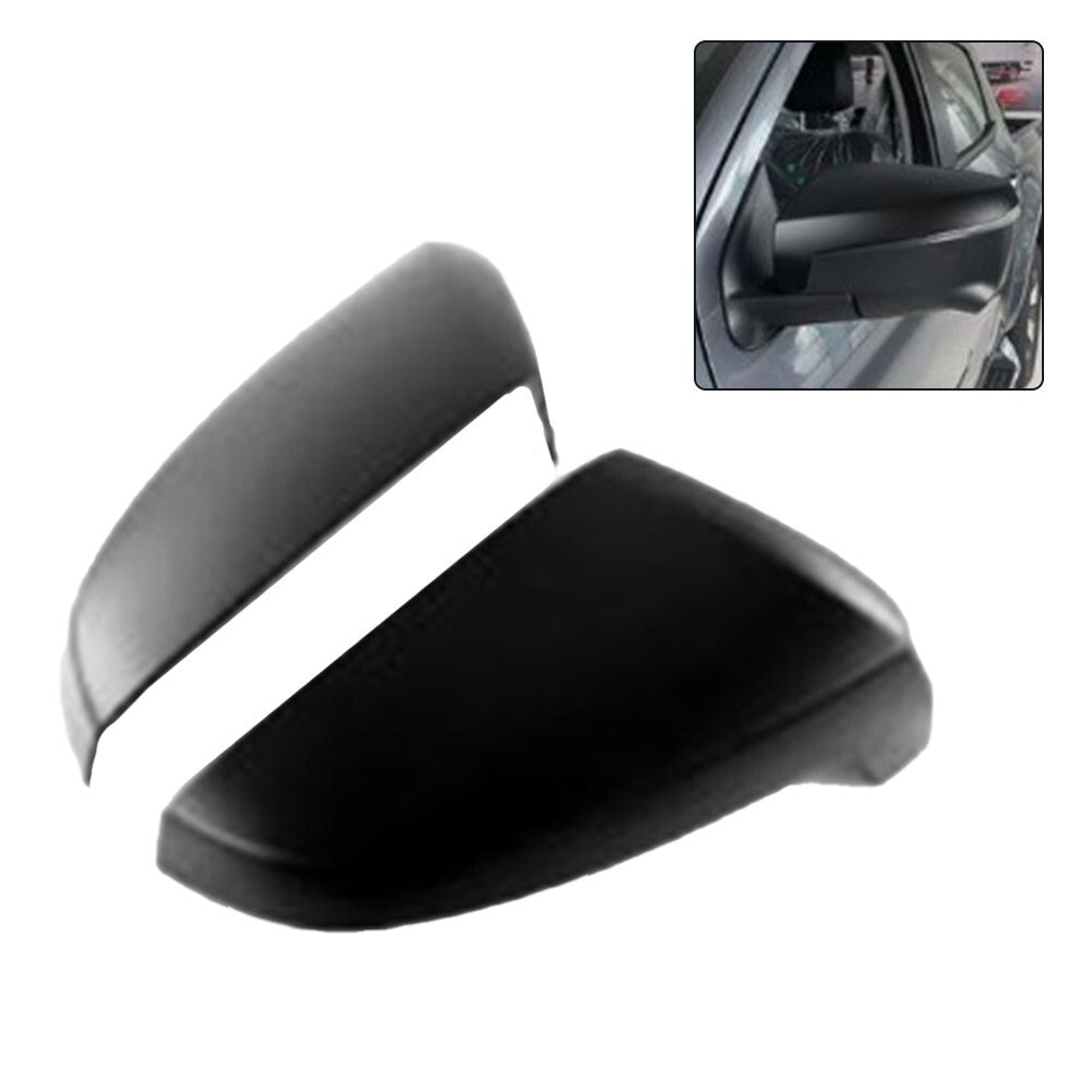 Matte Black 2pcs Rearview Mirror Cover Cap Trim for Isuzu D-Max Dmax 2021-2024