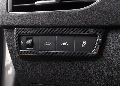 for Hyundai Sonata 2023 ABS Carbon Fiber car Headlight Switch Button Cover Trim n