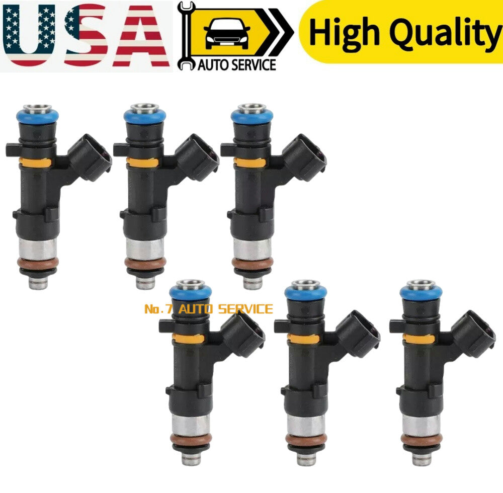 6Pcs Fuel Injector for Nissan Murano 350Z for Infiniti FX35 G35 M35 3.5L 0280158042