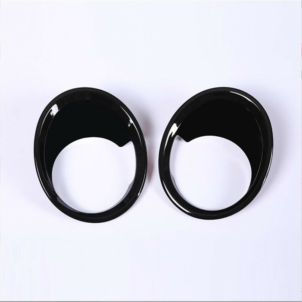 Black ABS Exterior Front Fog Light Lamp Cover Trim Fit for BMW X1 F48 2016-2021