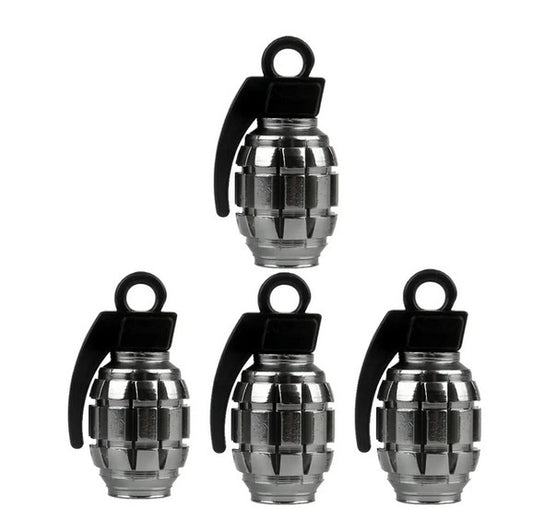 4-piece car tire valve cover rod air dust cover dustproof black stud for Alfa Romeo
