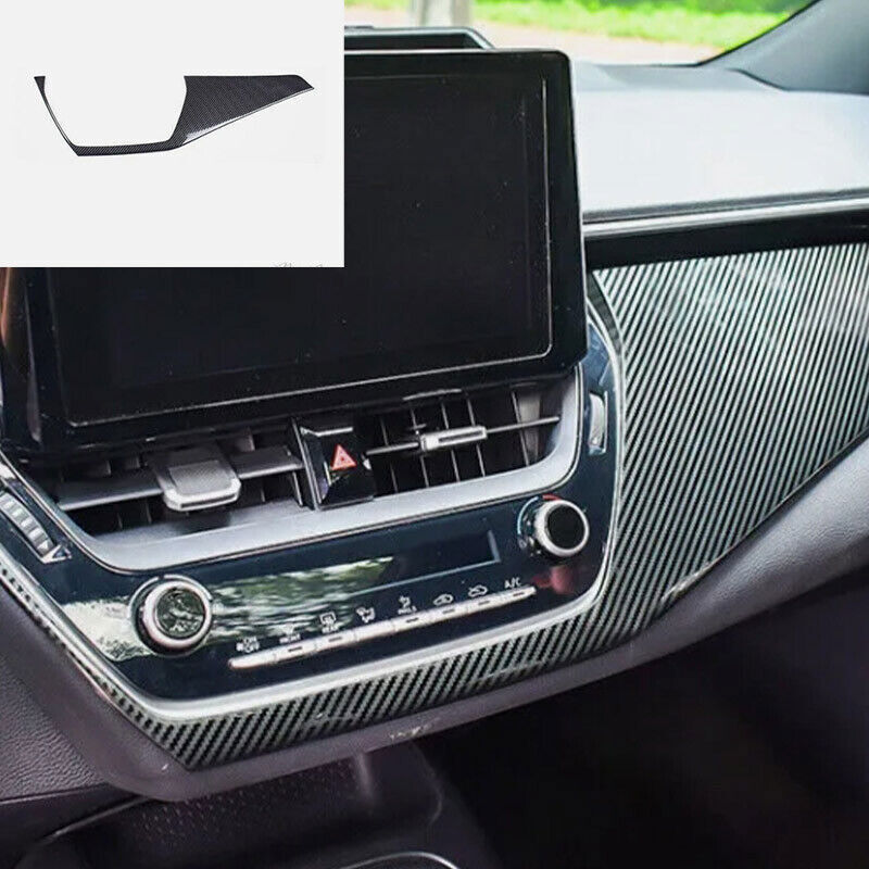 Steel Carbon Fiber Center Console Dash Panel Trim for Corolla 2021-2023 B n