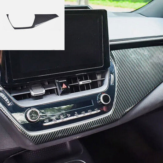 Steel Carbon Fiber Center Console Dash Panel Trim for Corolla 2021-2023 B n