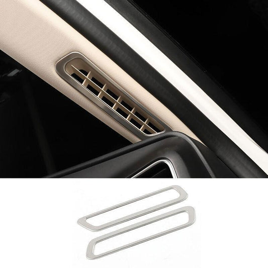 Fit for Ford Explorer 2020-2022 Silver Steel A Pillar Air Outlet Vent Cover Trim
