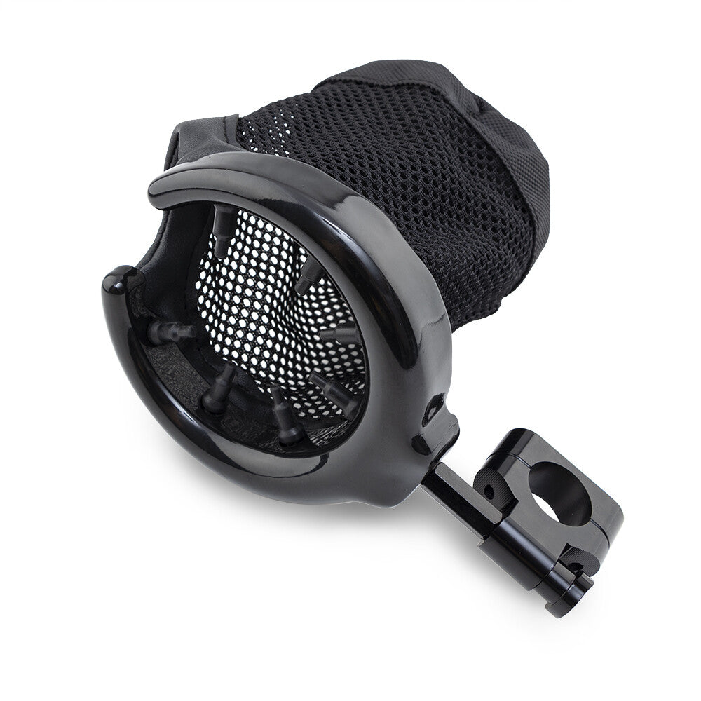 22/25mm Motorcycle Handlebar Cup Holder Metal Drink Mesh Basket for Harley Dyna Q