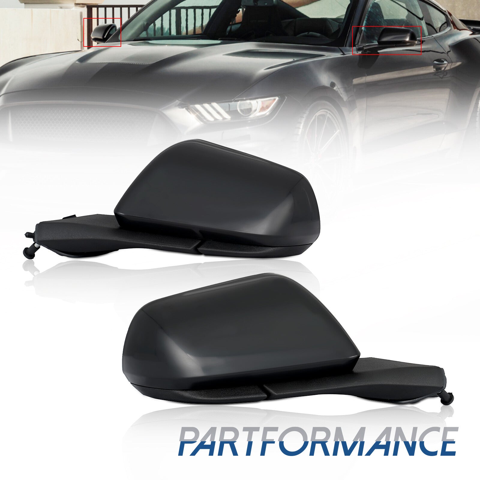 For 2015 - 20 for Mustang Power Mirror with Turn Signal Light 3 Pin Left and Right Side - v