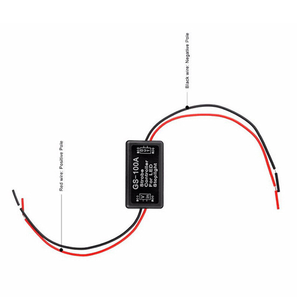 2Pcs LED Brake Stop Light Strobe Flash Controller Module Fits For Any 12v Cars Q