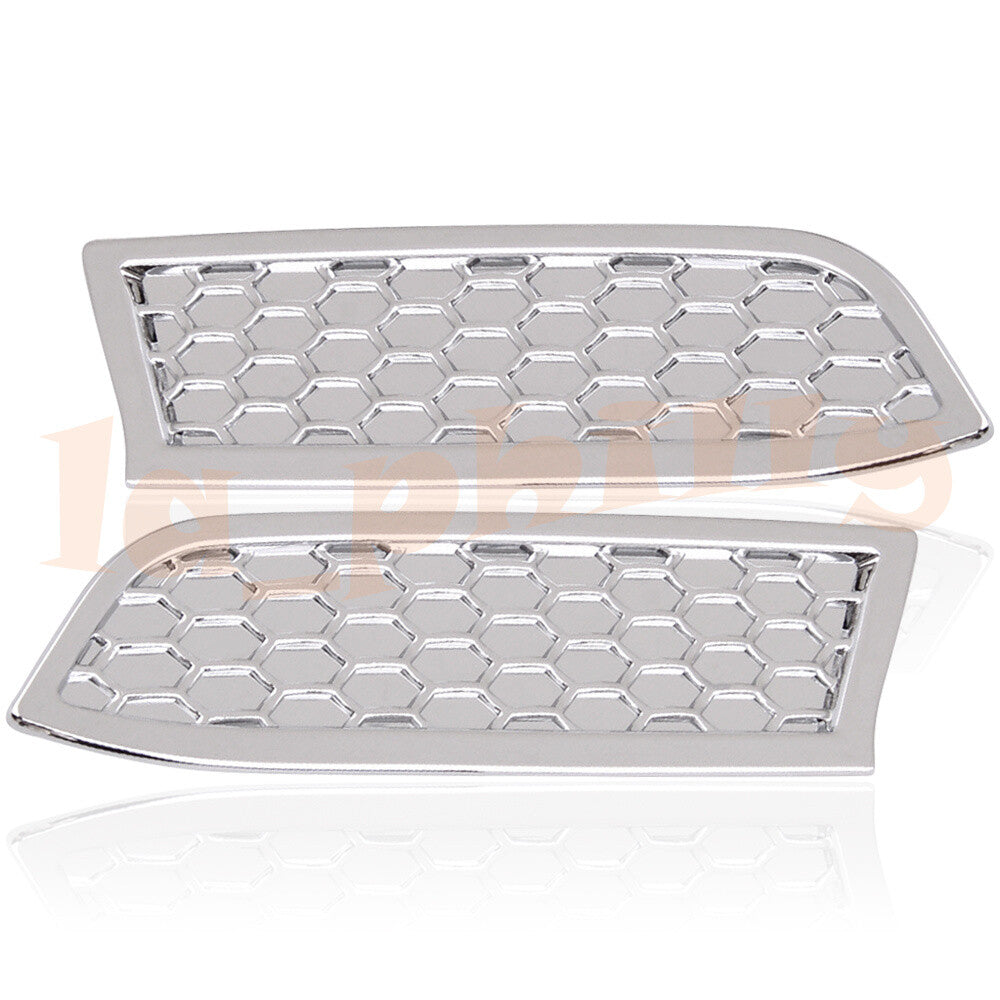 2pcs Headlight Honeycomb Panel Cover Fit for Toyota Tacoma 2016-2020 Silver