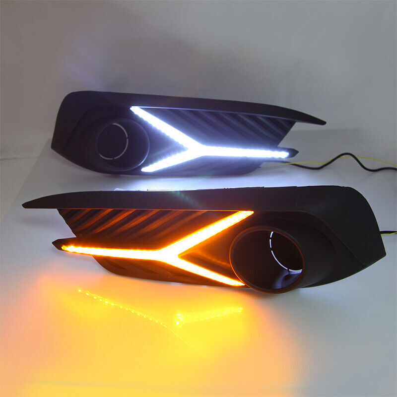 Fit for Honda for Civic 10th Generation Sedan 2016 - 2019 2018 17 LED DRL Daytime Running Lights Q