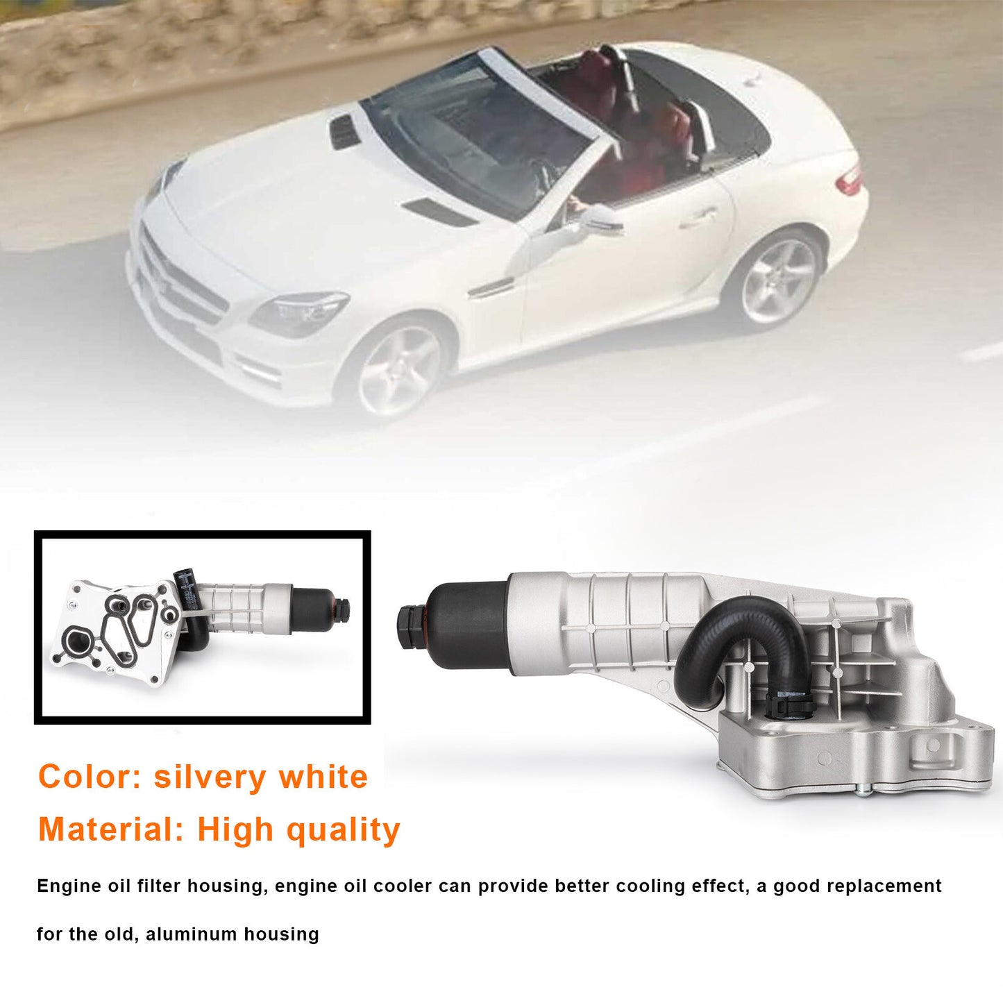 Engine Oil Filter Housing M271 for Mercedes Benz SLK250 Base Standard 2012-2015 Q