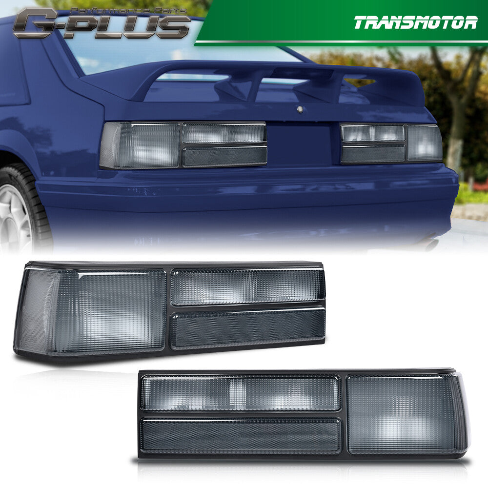 Smoked Lens Rear Tail Lights Does Not Include Bulbs Fits for Mustang 1987 - 1993 - v