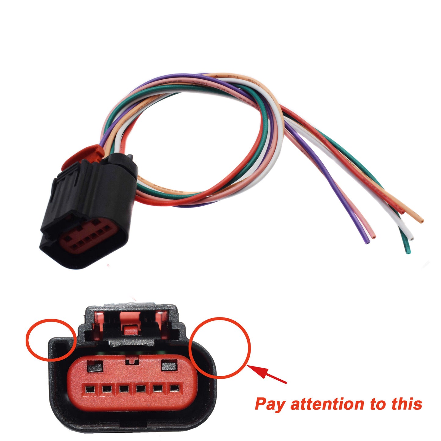 6-channel accelerator pedal position sensor throttle connector for GM 1438153-5- n