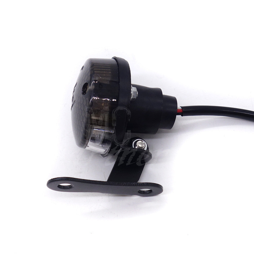 Smoke LED Vintage Tail Brake Rear Running Light For Cafe Bobber Cruiser Chopper Q