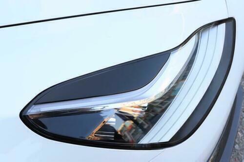 For Model 3 2017-2023 Gloss Black Front Headlight Lamp Eyebrow Strip Trim n