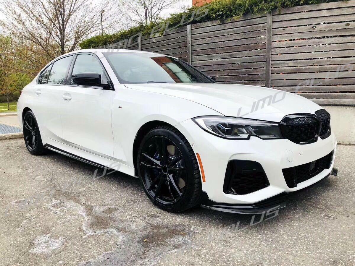 Carbon Fiber Look ABS Rear Bumper Vent Canards for G20 M340i 330i 330e 2019+ v