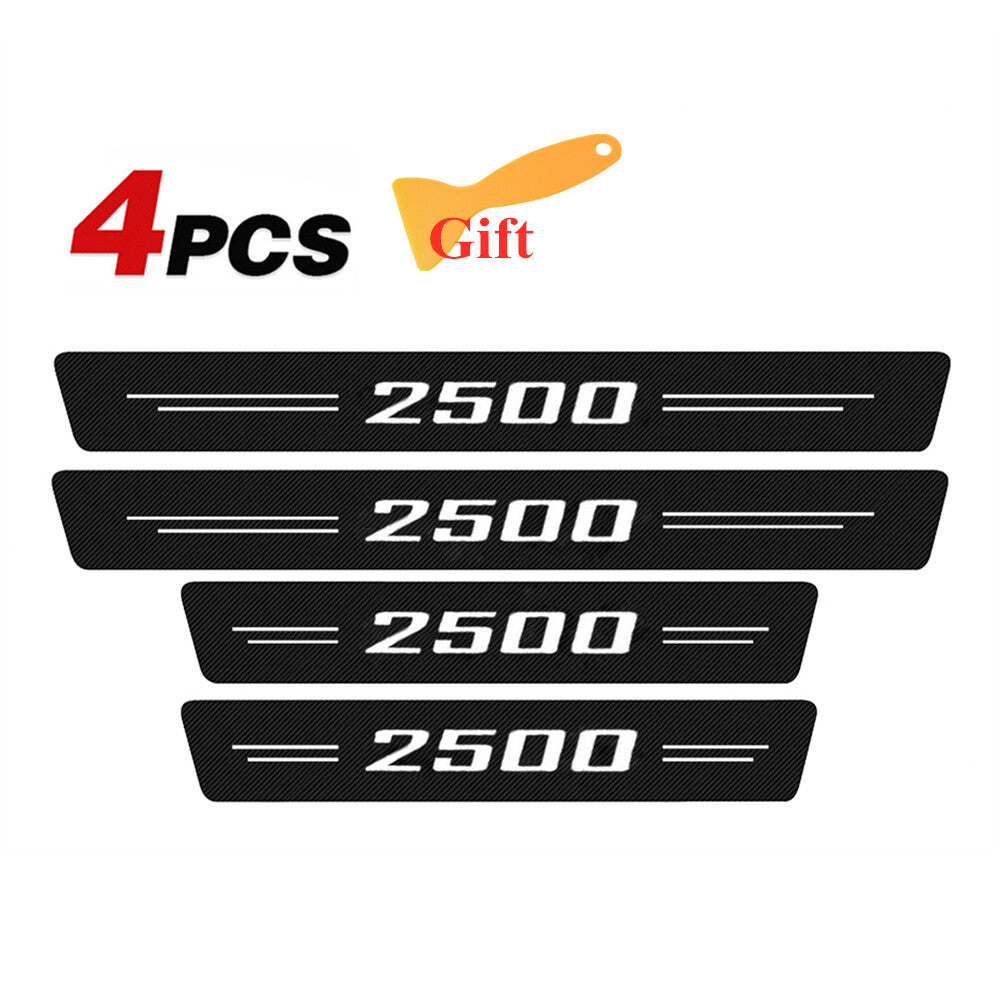 Carbon fiber truck door and window panel protectors for Silverado 2500 - n