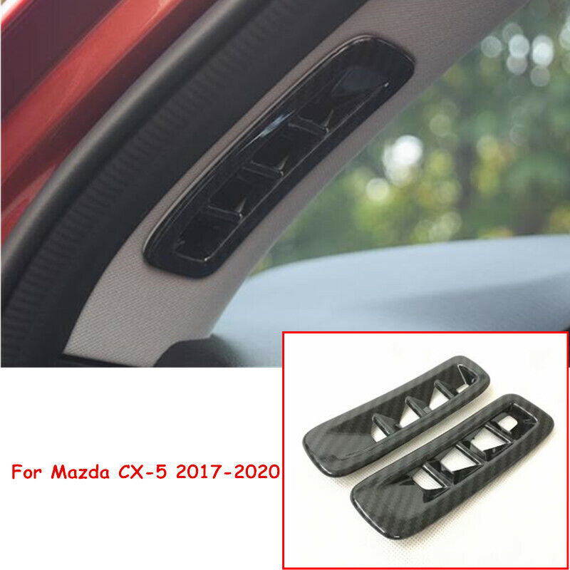 2Pcs Front Upper Air Outlet Vent Decor Cover Trim for Mazda CX-5 CX5 2017-2022
